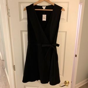 Jcrew black wrap dress